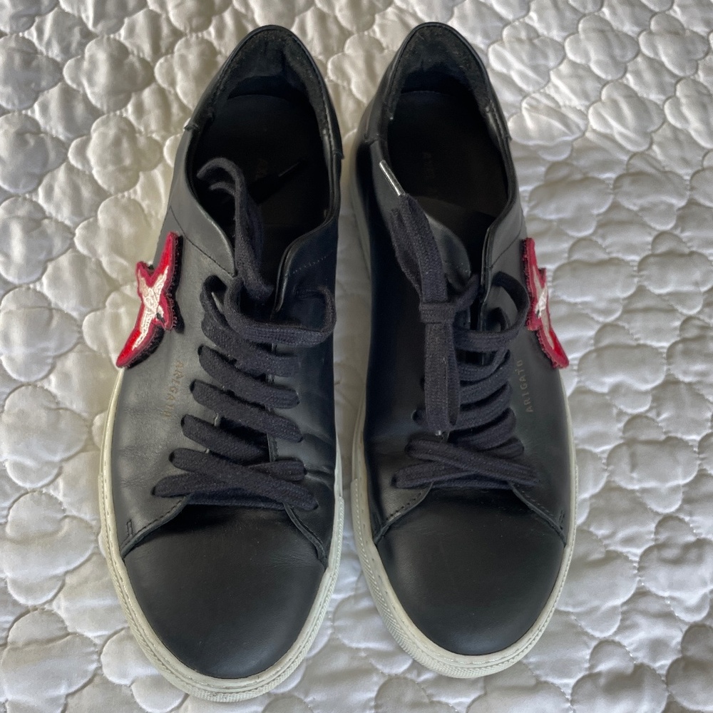 Axel Arigato‎ Clean 90 Bee Bird Black Leather Sneakers Mens US 8.5 - Picture 2 of 9